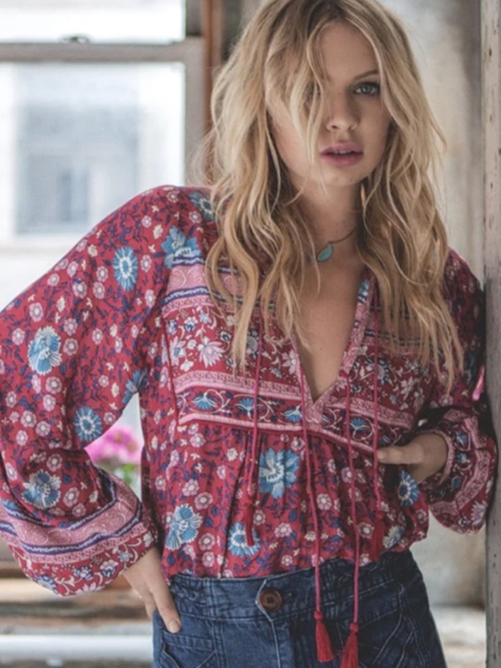 Spell Wine Folktown Boho Blouse